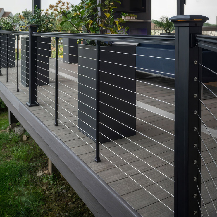 Deck Railing using metal cables
